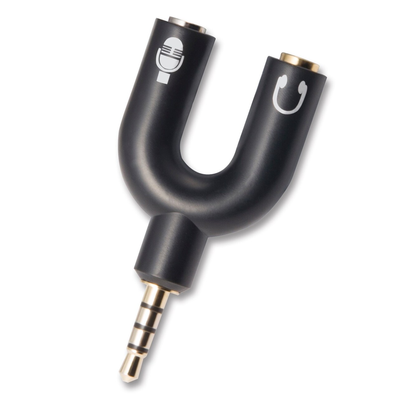 Insten Universal for Samsung iPhone 3.5mm Stereo Male to female Mic and Audio 3.5mm Jack cable Dual 3.5mm Headset and Microphone Y Splitter Adapter with Separate Headphone / Microphone Plugs- Black